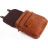 Функциональный рюкзак из натуральной кожи рыжего цвета VINTAGE STYLE (14166) - 6