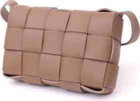 Коричневая женская сумка из кожзаменителя с одной лямкой Vintage (18708)