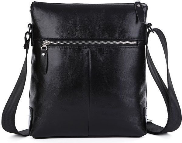 Черная мужская сумка-планшет из натуральной кожи VINTAGE STYLE (14087)