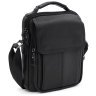 Практичная мужская сумка-барсетка из натуральной кожи черного цвета с ручкой Keizer 71679 - 1