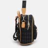 Чорний жіночий рюкзак з екошкіри з принтом гусяча лапка - Monsen 71779 - 3