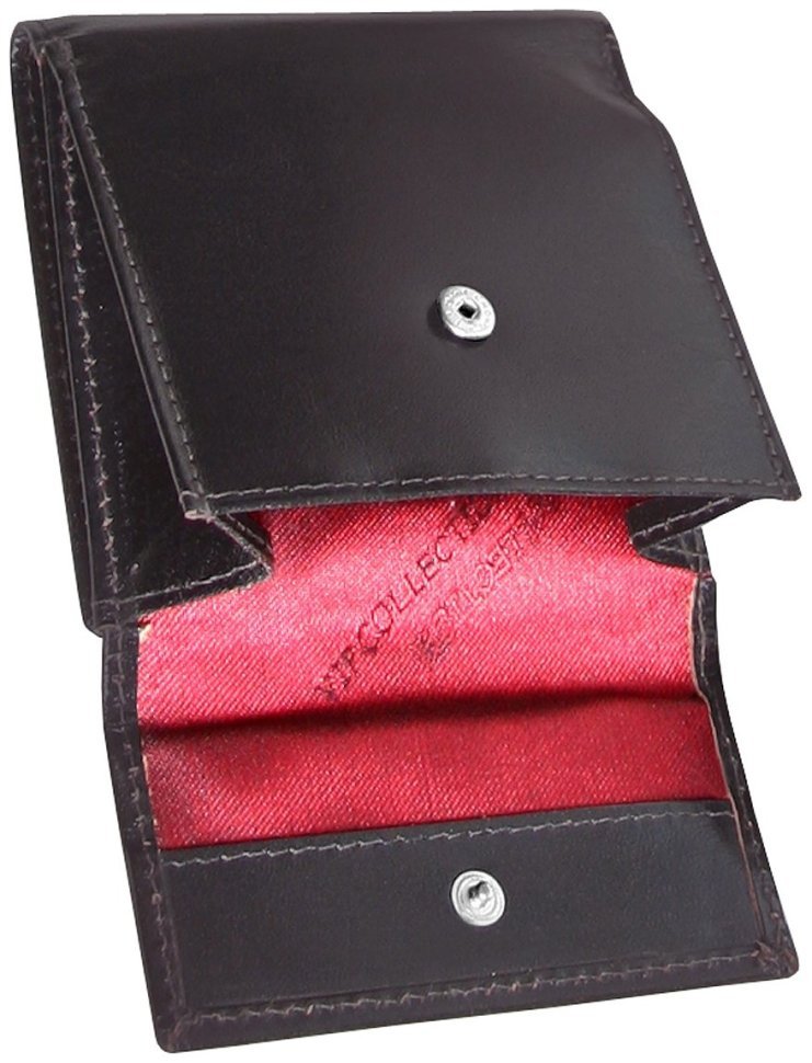 Компактное портмоне из гладкой кожи с монетнице Vip Collection 102379 коричневого цвета фото №4 Компактное портмоне из гладкой кожи с монетнице Vip Collection 102379 коричневого цвета modnotak фото №4