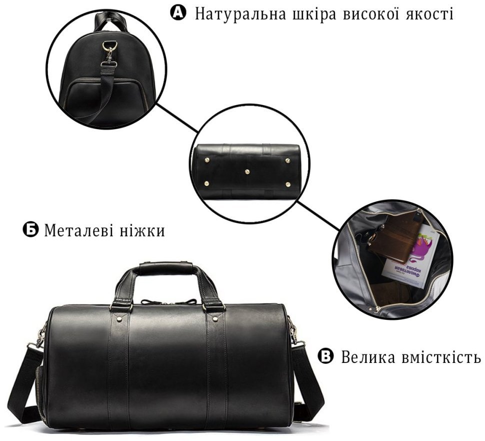 Солидная мужская дорожная сумка из натуральной гладкой кожи VINTAGE STYLE (14894) modnotak фото №12