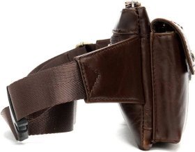 Стильная мужская сумка бананка из натуральной кожи VINTAGE STYLE (14897)