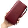 Жіночий гаманець-клатч з натуральної шкіри червоного кольору Vintage (20047) - 9