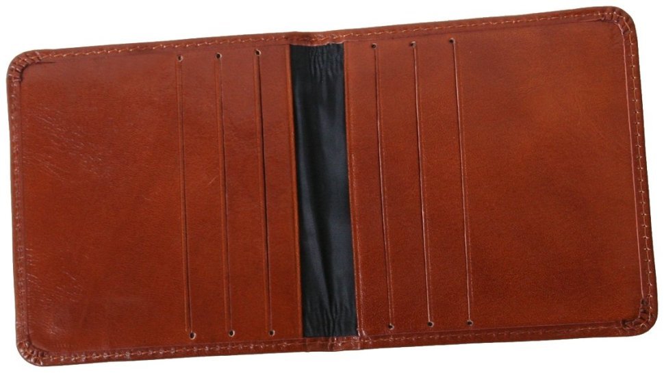 Картхолдер шкіряний Newport у кольорі коньяк Vip Collection 102579 modnotak фото №2