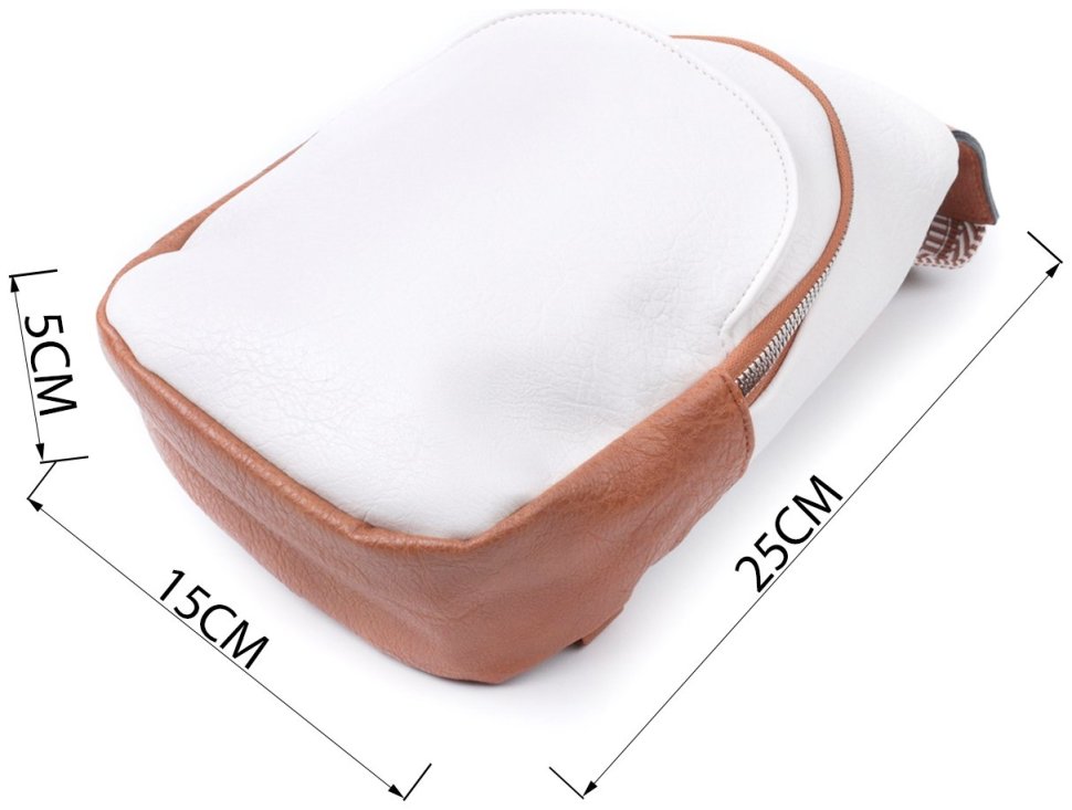 Елегантна жіноча сумка через плече з екошкіри з текстильним ременем Vintage 22779 modnotak фото №3