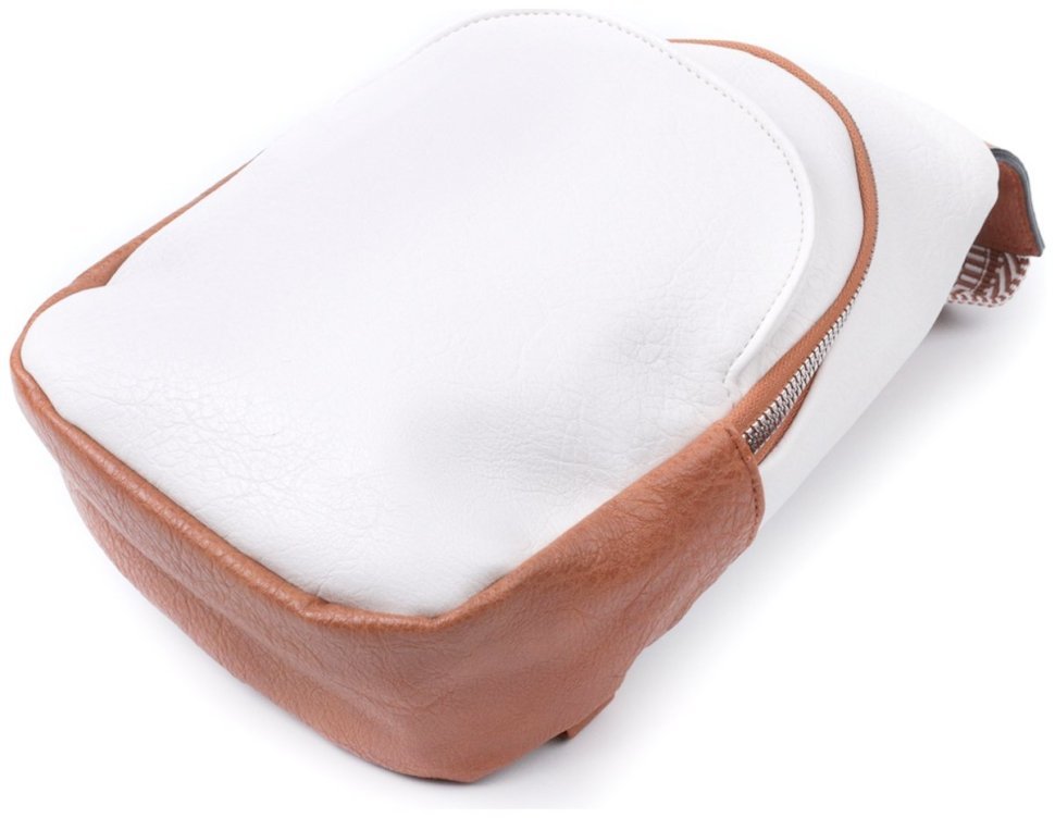 Елегантна жіноча сумка через плече з екошкіри з текстильним ременем Vintage 22779 modnotak фото №5