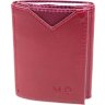 Бордовый женский кошелек из кожзама тройного сложения MD Leather (21516) - 1