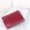 Бордовый женский кошелек из кожзама тройного сложения MD Leather (21516) - 6