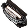 Качественная мужская сумка на плечо из гладкой кожи черного цвета SHVIGEL (00878) - 5