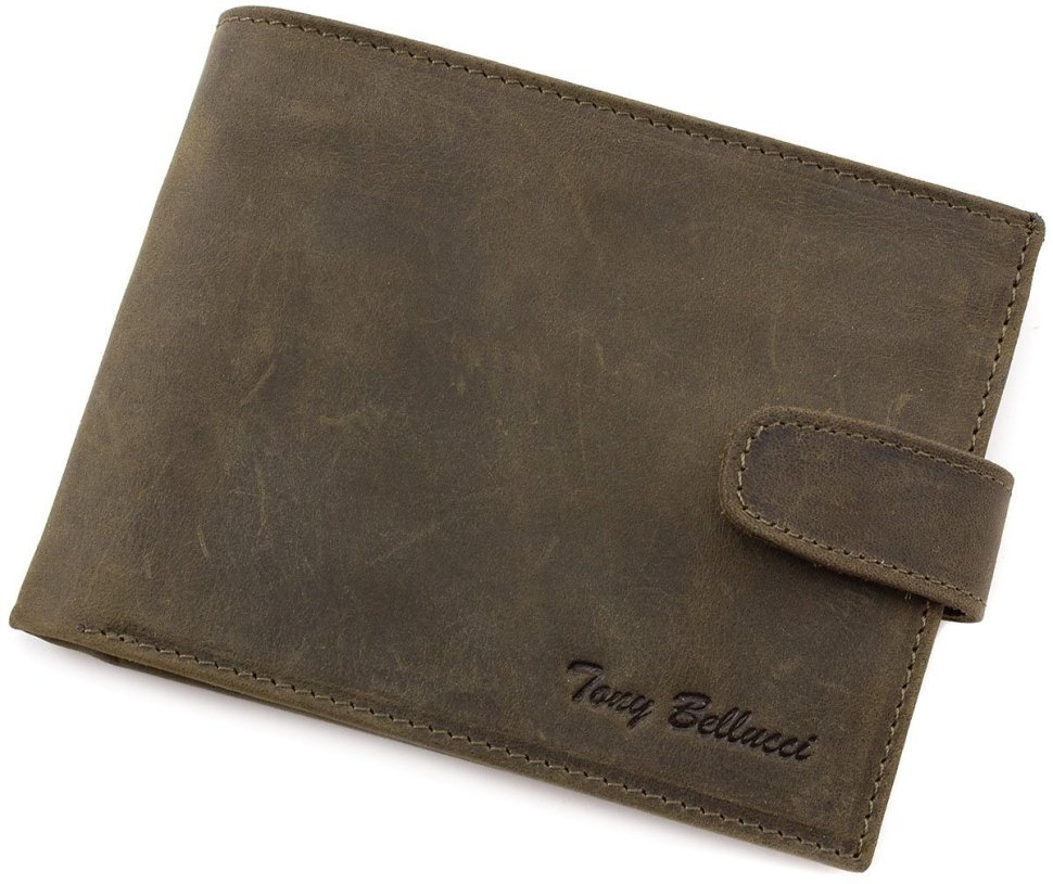 Винтажное мужское портмоне на кнопке Tony Bellucci (10528)