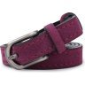 Жіночий тонкий замшевий ремінь фіолетового кольору Vintage (2420774) - 2
