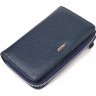 Синій жіночий гаманець середнього розміру з натуральної шкіри CANPELLINI (2421715) - 1