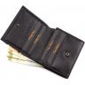 Жіночий гаманець з натуральної чорної шкіри з фіксацією на кнопці Tony Bellucci (10615) - 5