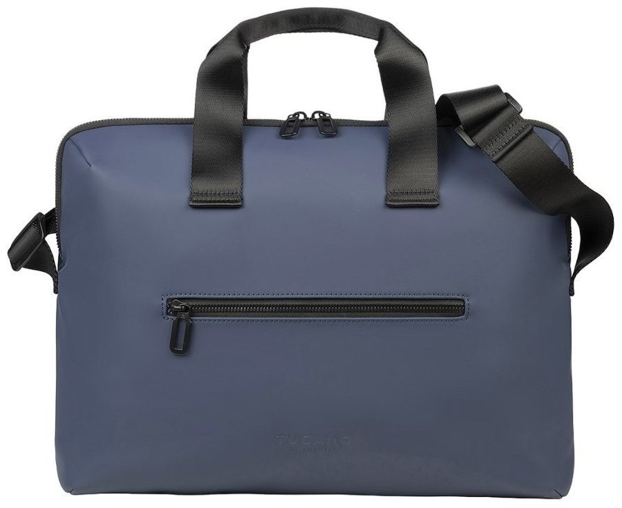 Сумка для ноутбука из прорезиненного текстиля на 1 отделение с кармашком для ноутбука до 15" Tucano Gommo синего цвета 103579 modnotak фото №1