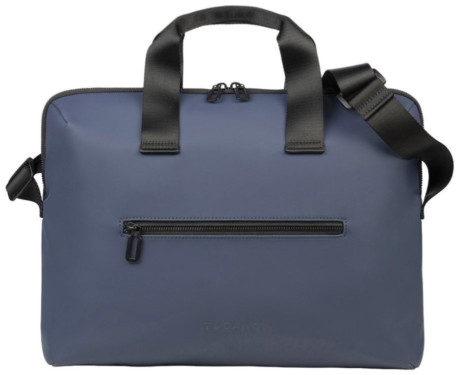 Сумка для ноутбука из прорезиненного текстиля на 1 отделение с кармашком для ноутбука до 15" Tucano Gommo синего цвета 103579 modnotak фото №6