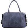 Дорожня сумка синього кольору із вінтажної шкіри Travel Leather Bag (11006) - 1