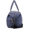 Дорожная сумка синего цвета из винтажной кожи Travel Leather Bag (11006) - 3