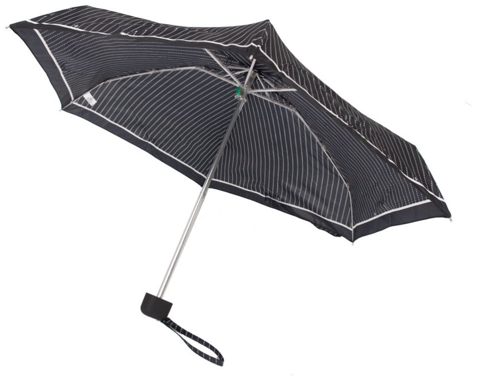 Мини зонт женский Fulton Tiny-2 Assorted Prints L501 Classic Stripe (Механика, складной, черный с белыми полосами) 93779 modnotak фото №5