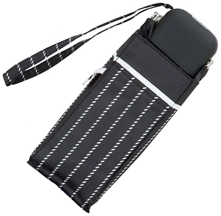 Мини зонт женский Fulton Tiny-2 Assorted Prints L501 Classic Stripe (Механика, складной, черный с белыми полосами) 93779 modnotak фото №6