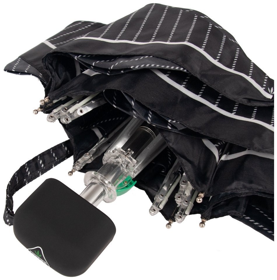 Мини зонт женский Fulton Tiny-2 Assorted Prints L501 Classic Stripe (Механика, складной, черный с белыми полосами) 93779 modnotak фото №7