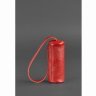 Яскрава жіноча ключниця з якісної шкіри червоного кольору BlankNote Тубус (12957) - 4