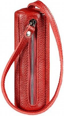Яскрава жіноча ключниця з якісної шкіри червоного кольору BlankNote Тубус (12957)