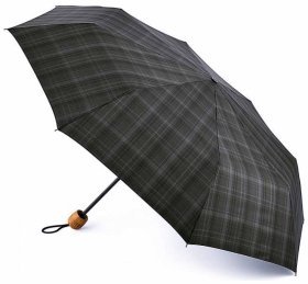 Зонт мужской Fulton G868 Hackney-2 Charcoal Check (механика, темно-серый в клетку) 93879