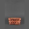 Винтажная плетеная сумка из натуральной кожи в светло-коричневом цвете BlankNote Пазл S (12753) - 5