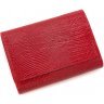 Жіночий червоний гаманець на кнопці з лакової шкіри з фактурою змії KARYA (19986) - 7