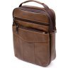 Чоловіча сумка-барсетка з натуральної шкіри коричневого кольору Vintage (20392) - 1
