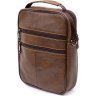 Мужская сумка-барсетка из натуральной кожи коричневого цвета Vintage (20392) - 2