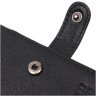 Удобный мужской кошелек из натуральной кожи классического черного цвета на кнопке BOND (2422062) - 3