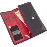 Черно-красный кошелек из натуральной кожи итальянского производства Tony Bellucci (10770) - 2