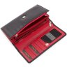 Чорно-червоний гаманець з натуральної шкіри італійського виробництва Tony Bellucci (10770) - 5