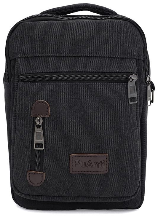 Чоловіча текстильна сумка барсетка через плече з ручкою для носіння Monsen 104479 чорного кольору фото №1 Чоловіча текстильна сумка барсетка через плече з ручкою для носіння Monsen 104479 чорного кольору modnotak фото №1