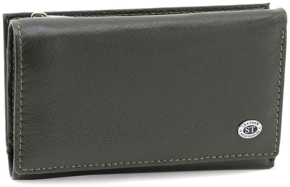 Небольшое кожаное женское портмоне на магнитах ST Leather 94579 (Зеленый) фото №3 Небольшое кожаное женское портмоне на магнитах ST Leather 94579 (Зеленый) modnotak фото №3