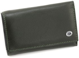 Невеликий шкіряний жіночий портмоне на магнітах ST Leather 94579 (Зелений)