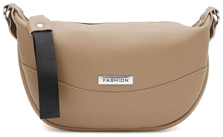 Вместительная женская сумка из натуральной кожи флотар бежевого цвета Borsa Leather 94679 modnotak фото №1