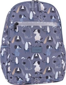 Детский текстильный рюкзак серого цвета с принтом Bagland (55379)