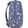 Детский текстильный рюкзак серого цвета с принтом Bagland (55379) - 2