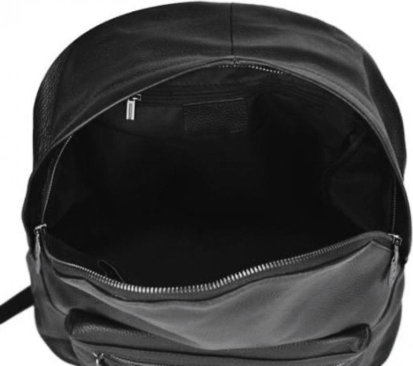 Добротный кожаный рюкзак черного цвета из натуральной кожи Tiding Bag (21243)