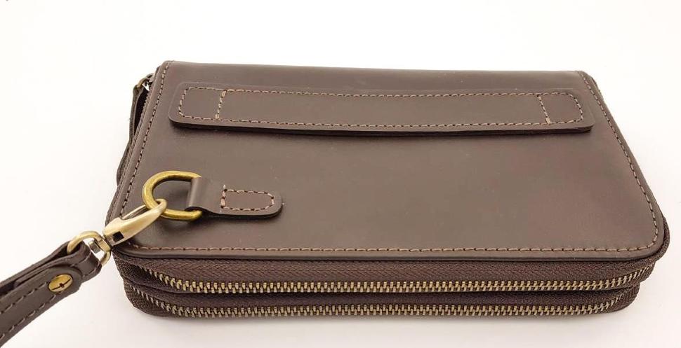 Функциональный мужской кошелек - клатч коричневого цвета VATTO (11821)