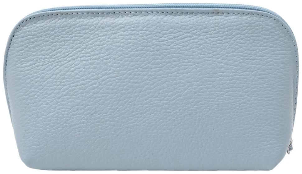 Женская косметичка из натуральной кожи флотар голубого цвета Desisan 106679 modnotak фото №4