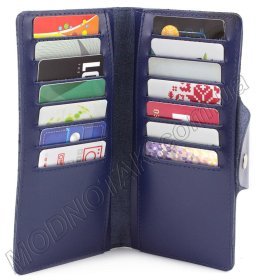 Купюрник ручної роботи з фіксацією на кнопку ST Leather (18586)