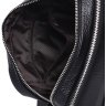 Мужская стильная сумка на плечо из фактурной кожи черного окраса Keizer (21352) - 7