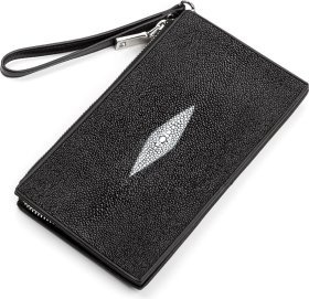 Кошелек клатч на молнии из натуральной кожи морского ската STINGRAY LEATHER (024-18105)