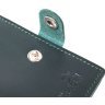 Невеликий шкіряний портмоне зеленого кольору з монетницею Shvigel (2416490) - 3