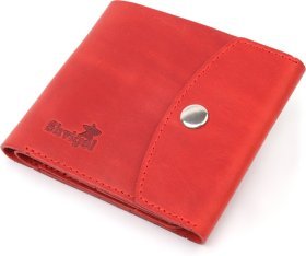 Женский винтажный кошелек из натуральной кожи красного цвета Shvigel (2416614)